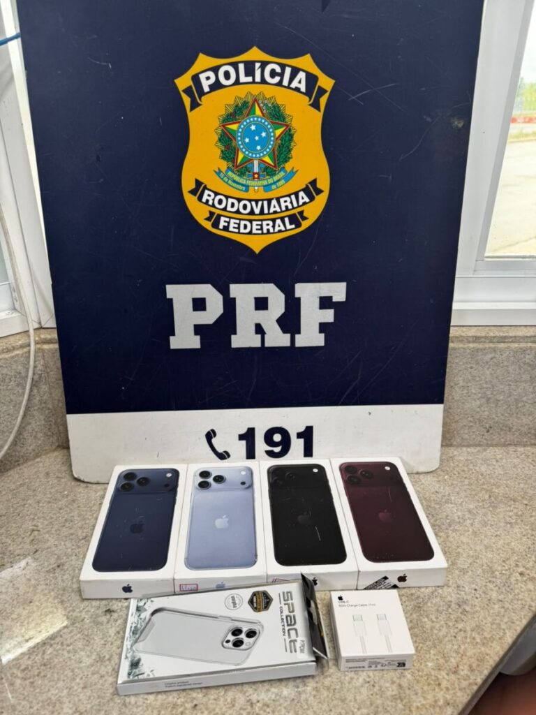Conquista: Polícia Rodoviária Federal apreende celulares avaliados em mais de R$ 40 mil na BR-116
